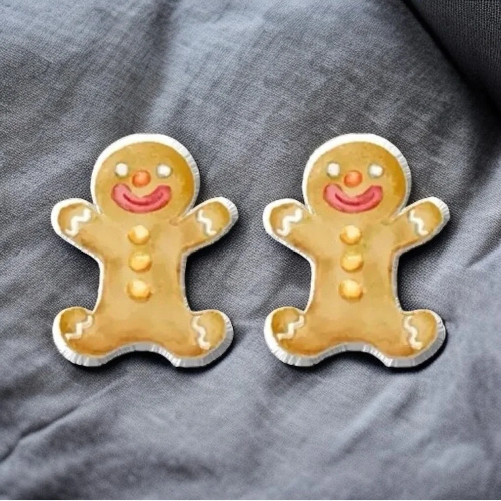 Gingerbread Man Studs - Sweet Holiday Cheer! 🎄NWT Christmas Stud Earrings